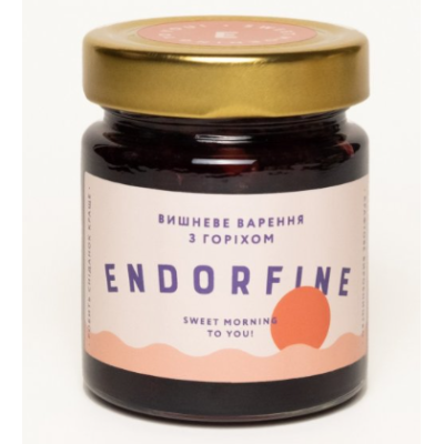 Варенье вишневое с грецким орехом Endorfine, 234 г