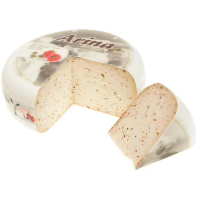 Goat cheese with olives and dried tomatoes