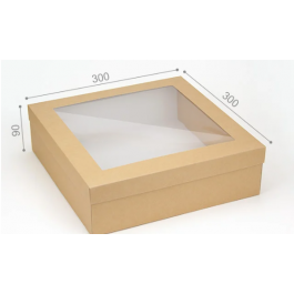  Kraft box 30*30*12 with a window.