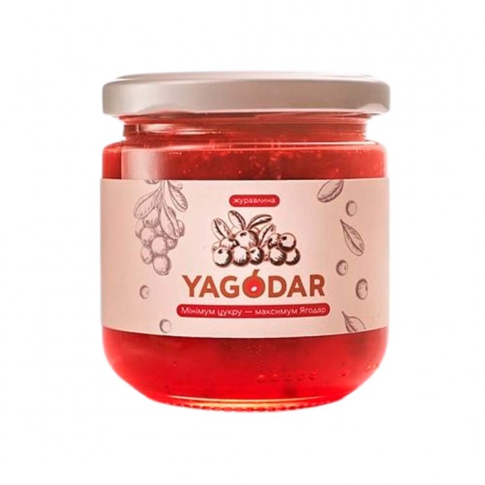 Low sugar jam Cranberry Yagodar, 210 g